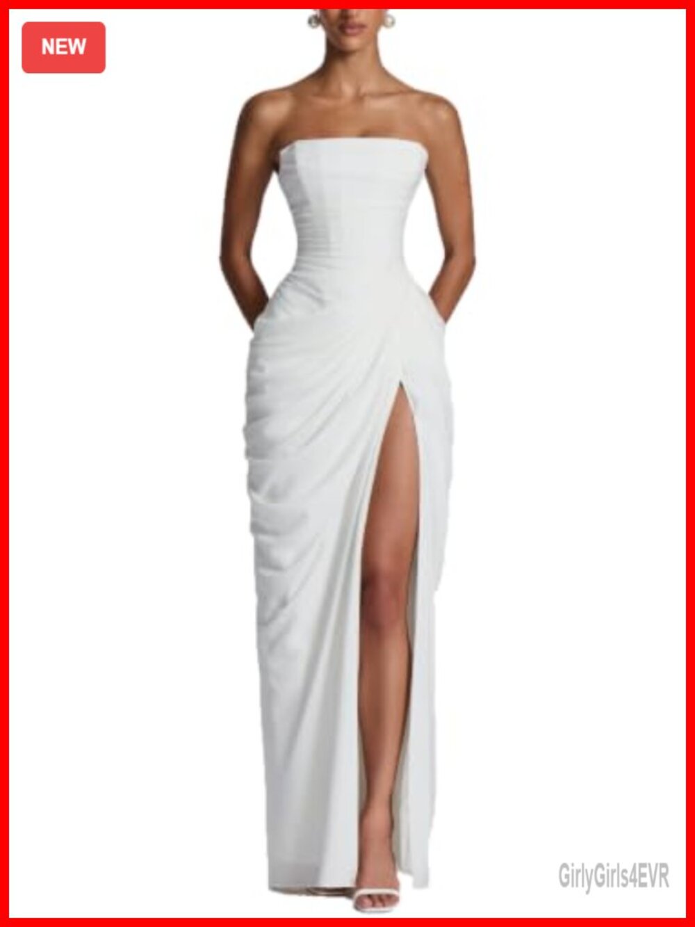 Chiffon Mermaid Maxi Prom Dress Corset Strapless Formal Gown